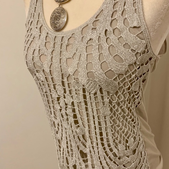 Express M/L TANK TOP! Shiny material very nice! - Picture 2 of 8